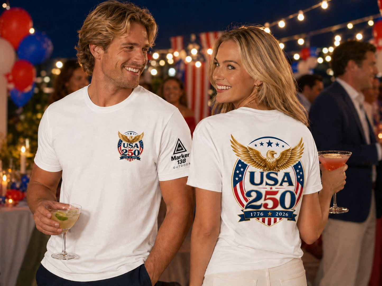 USA 250 Eagle White Field